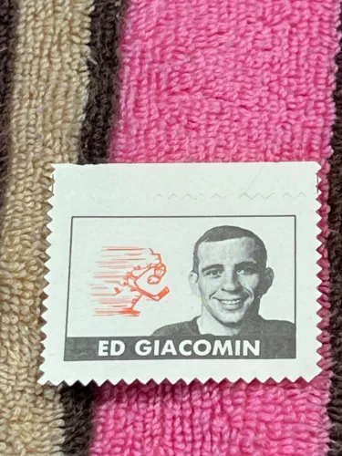 1969-70 O-PEE-CHEE STAMPS WITH GLUE! RARE!! VINTAGE ED GIACOMIN RANGERS HOF NMMT