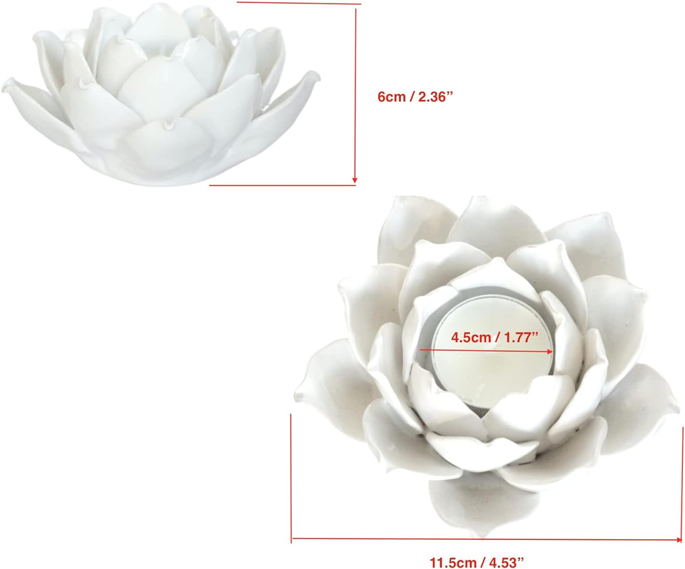 Handmade Ceramic Lotus Flower Tealight Holder Candlesticks Holder Petals Style L eBay