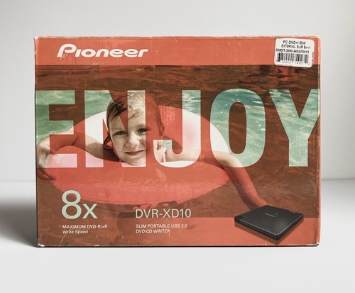 Pioneer Slim Portable 8X DVR-XD10 USB 2.0 DVD CD Writer Burner w/ Manual Cable - Picture 2 of 5