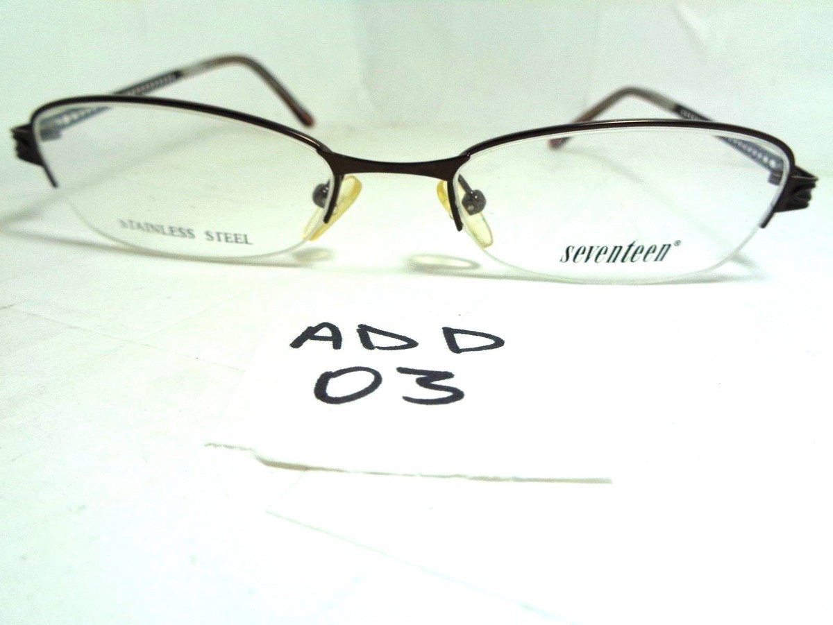 New Old Stock SEVENTEEN Eyeglass Frame 5318 Stainless Steel