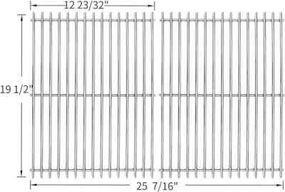Grill Cooking Grates 2pcs 19.5'' Stainless for Weber Genesis E310 E320 S310 S320