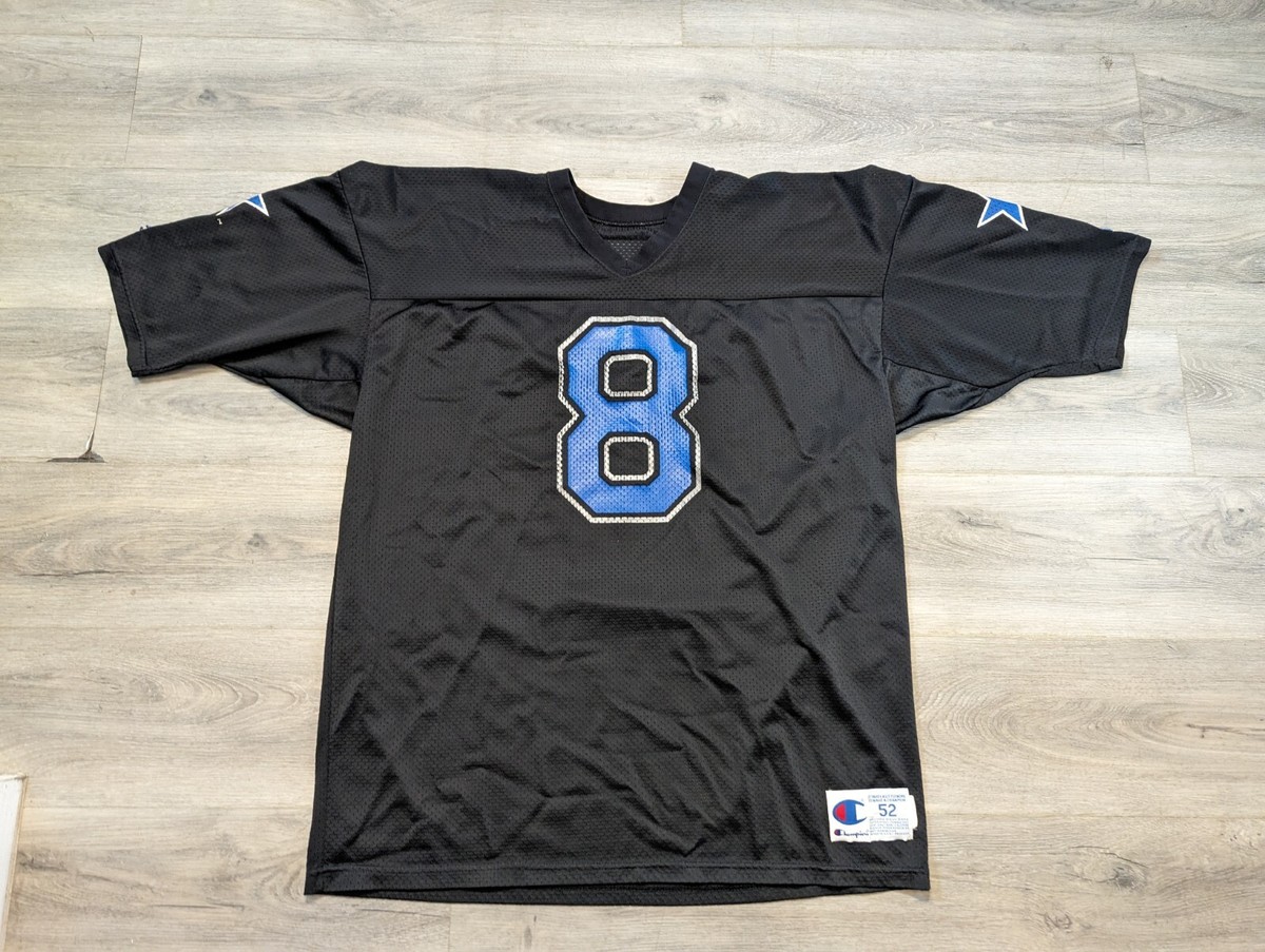 ダラス・カウボーイズ 8番ジャージ TROY AIKMAN No. 8 DALLAS COWBOYS Size 52 BLACK VTG XL Champion