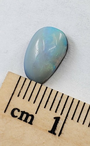 OPAL DOUBLET, COOBER PEDY AUSTRALIA, NATURAL WHITE OPAL 6.5 X 10MM 1.9 CT *I - Picture 3 of 7