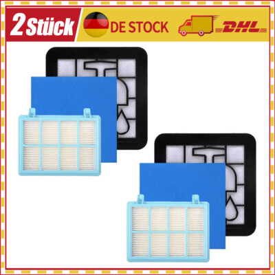 2x Filter-Set Für Philips PowerPro Staubsauger – HEPA 13, Motorschutz- & Schaumfilter