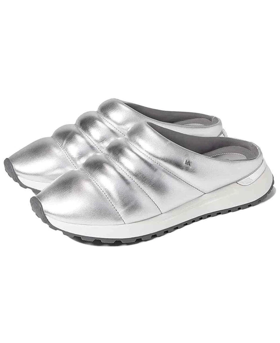 Michael kors silver slip on deals sneakers