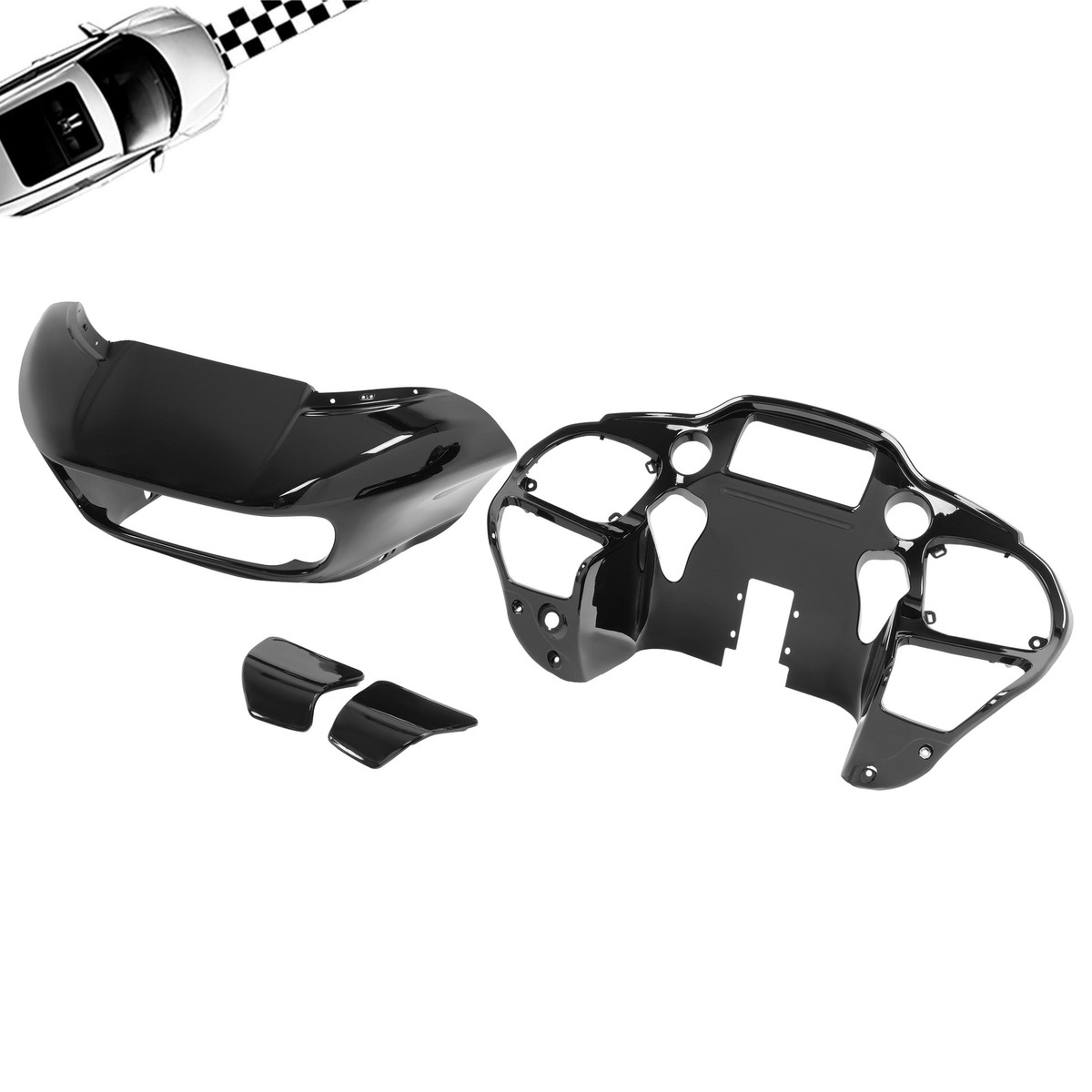 Front Inner Outer Fairings Glove Box Door For Harley Davidson Road