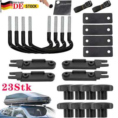 23x Universal Montagesatz Dachbox U-Bügel Dachkoffer Befestigung Montage Box DE