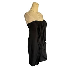 Zimmermann Black Strapless Silk Pleated Front Mini Dress Party Cocktail Sexy
