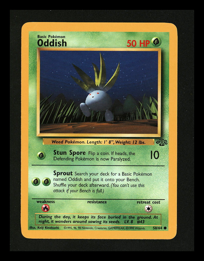 アクセサリー Oddish Oddish 58/64 Pokemon Jungle Unlimited Common Near Mint / Mint