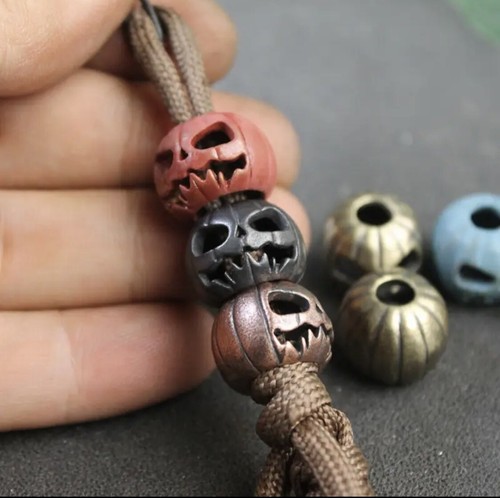 Paracord Pumpkin Beads Lanyard Paracord EDC Rope Get Making Halloween Gifts - Picture 5 of 5
