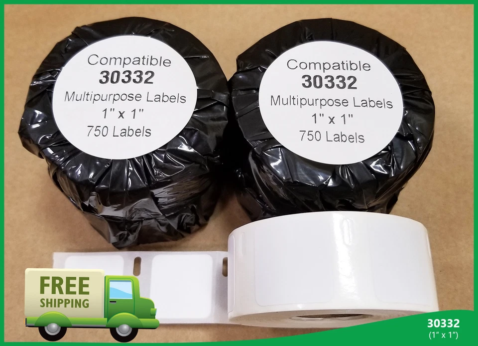 4 Rolls DYMO® 30332 Multipurpose White 1x1 Labels 330 400 450 Twin Turbo 450 Duo - Image 4 of 4