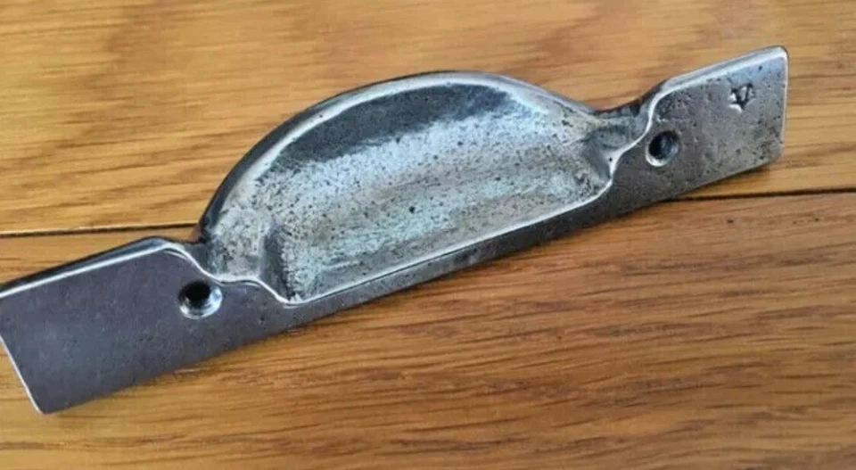 10 de Manija de Puerta, Cocina, Armario, Dibujo, Hierro Fundido ~ Antiguo Acabado Peltre. Foto 3 de 4