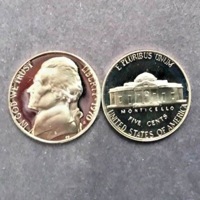 #ad 1970 S JEFFERSON NICKEL PROOF from PROOF Set $3.95