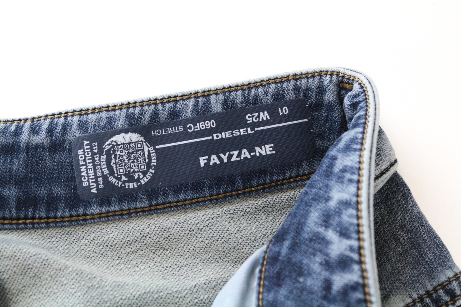 DIESEL Fayza-NE 069FC Women Jeans W25 Sweat Jogg Boyfriend Wash 