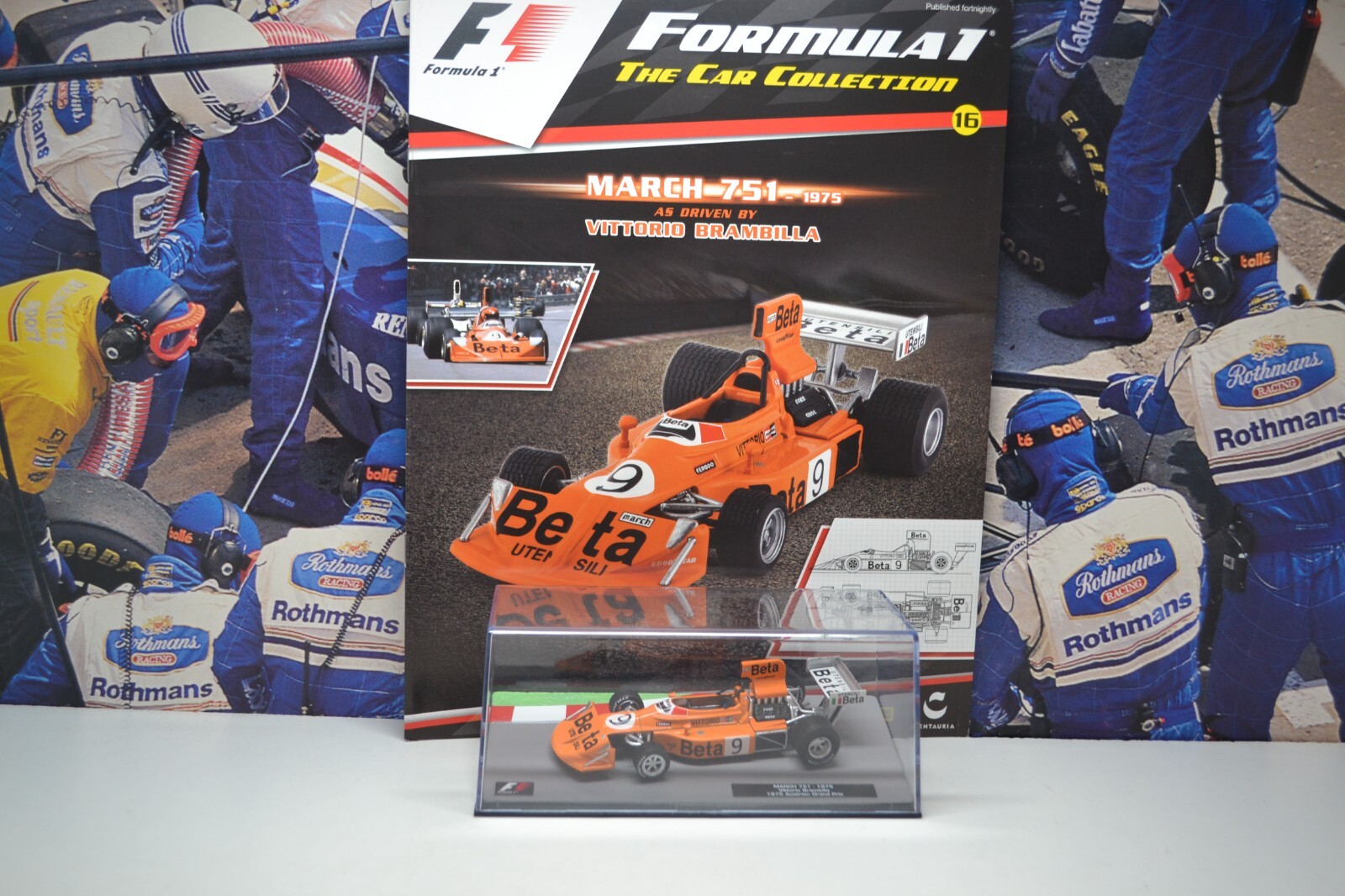PANINI F1 SERIES - 1975 MARCH 751  - V BRAMBILLA - 1/43 scale model car #16