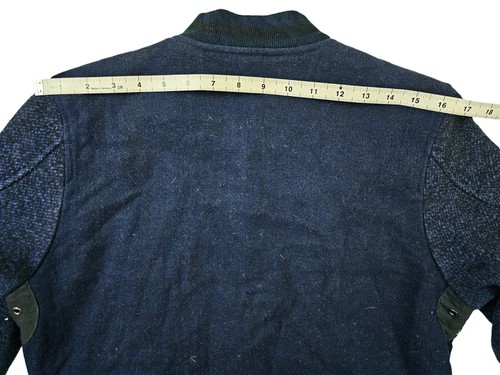 *HOT AUTHENTIC Men's DIESEL VARSITY SPORTS BOMBER LINED NAVY Blue WOOL Jacket XS - Picture 16 of 17