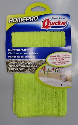 NIP Quickie HomePro Microfiber Towel Green 13'' x 15'' Kitchen & Bathroom