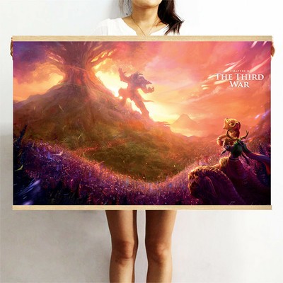 World of Warcraft MAP Chronicles Azeroth Game Scroll Painting Poster Map New8.0