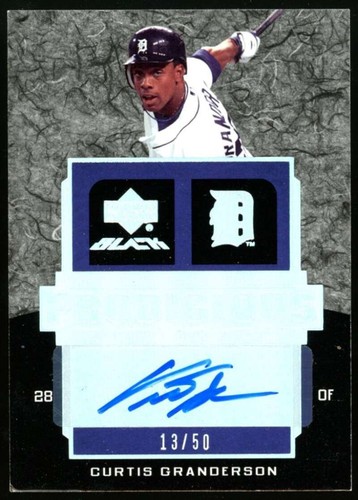 2007 UD Black Curtis Granderson Prodigious Autograph Auto /50 Tigers JX6467