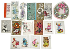 Vintage Unused Mixed Greeting Cards Lot of 17 Note Cards Get Well Etc 1970's