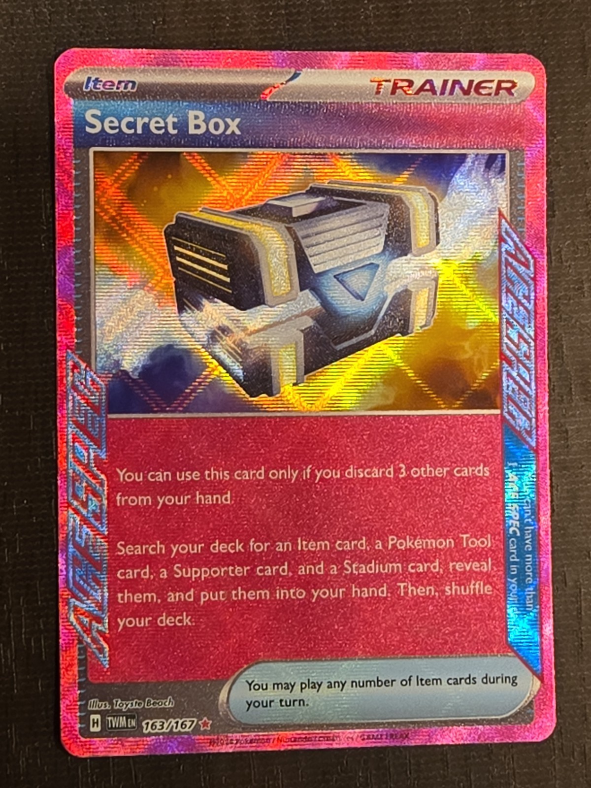Pokemon TCG Secret Box Ace Spec Holo 163/167 Card TWM NM - MINT Condition