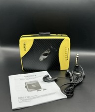 Jensen SCR-75 Personal Stereo Cassette Player AM/FM Earbuds Yellow Limited Editi
