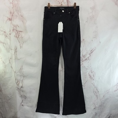 Universal Standard Jeans Womens 0 25 X 34 Black Tall Long High Rise Flared Sava 