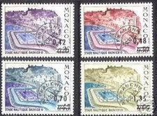 MONACO PREOBLITERES YVERT 34/37 " SERIE STADE RAINIER III 4 TIMBRES"NEUFS xx TTB