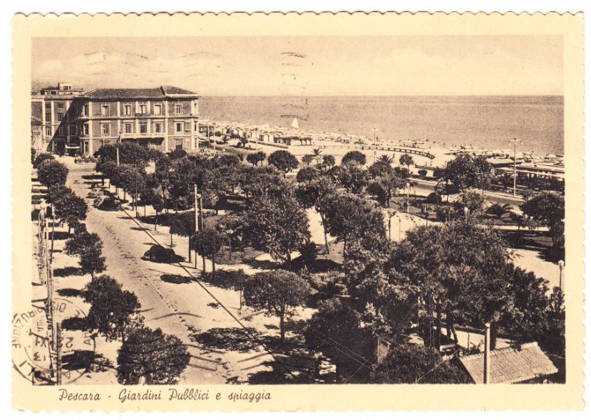 26-02485 - PESCARA - GIARDINI PUBBLICI E SPIAGGIA VIAGGIATA 1960