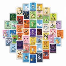 Pokemon 60PCS Stamp Style Stickers Cards Cute Anime Collectible Gift Set