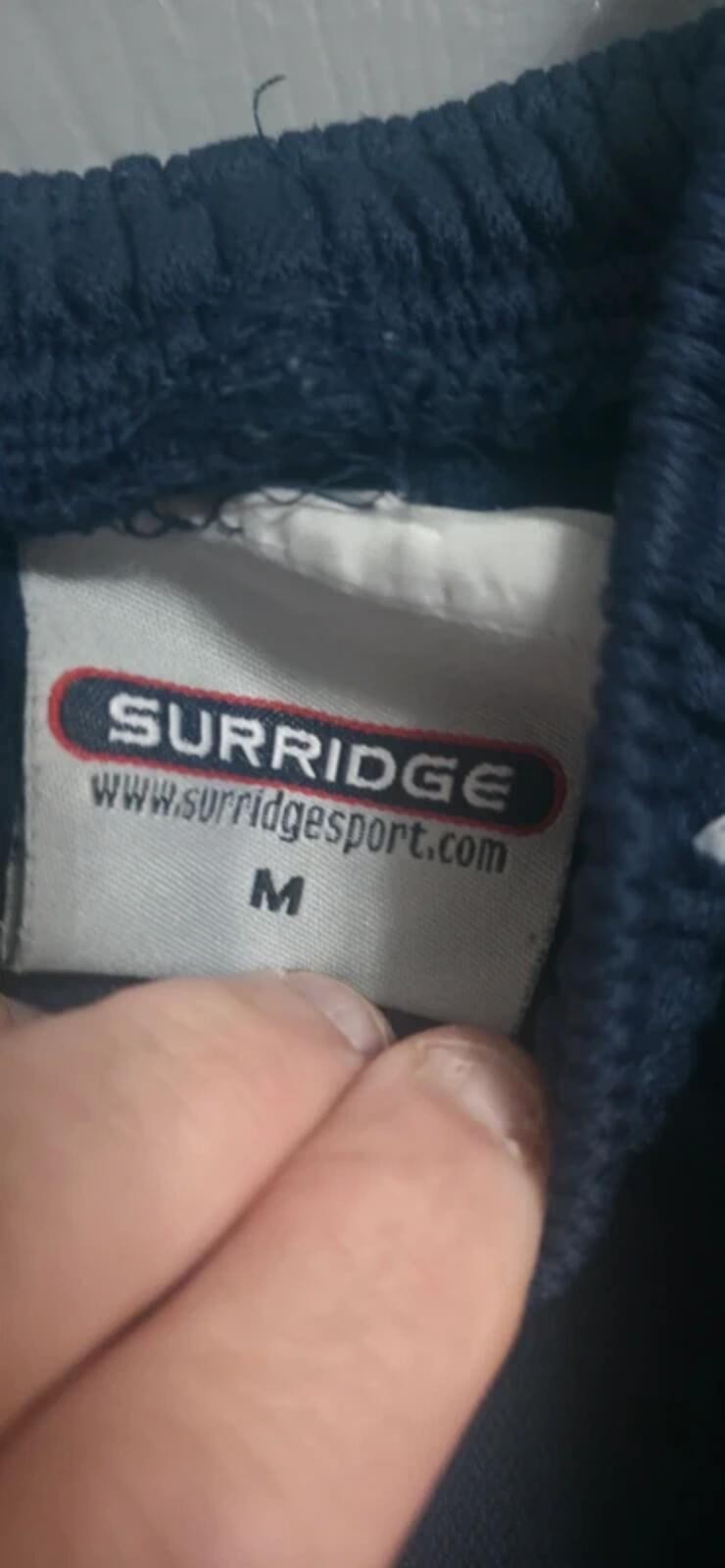 Surridge Navy Blue Piping Tracksuit Bottoms - Size M image 3