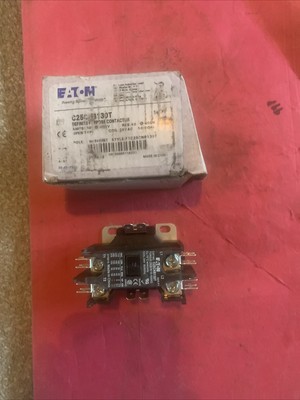 Lot Of 2 EATON C25CNB130T DEFINITE PURPOSE CONTACTOR 1 POLE W/ SHUNT 24VAC COIL
