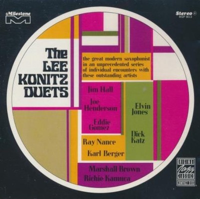 Lee Konitz: The Lee Konitz Duets MUSIC AUDIO CD 90s cool jazz modern duets 1990 