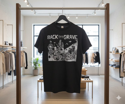 Back From The Grave Garage Punk Compilation Graphic T-Shirt Black Unisex - T424