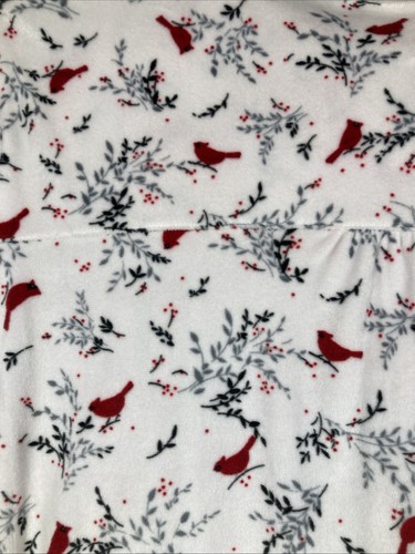 Aria Collection Nightgown Womens 3X Red Cardinal Long Sleeve Fleece Velour Cozy - Picture 14 of 15
