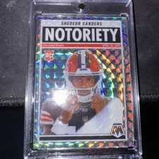 Shedeur Sanders 2025 Mosaic Notoriety Silver Prizm RC No. 13 Browns QB