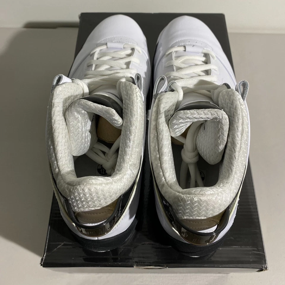 Talla 12.5 - Jordan New School Negro Blanco Para Hombre 469955-103 ¡Nuevo! ¡Envío rápido! Foto 3 de 4