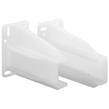R 7227 Rear Drawer Track Back Plate, White  Support Bottom/Side Mounted Draw...
