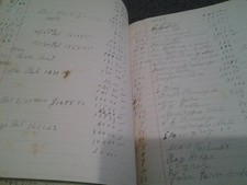 Vtg 1930's HANDWRITTEN JOURNAL ACCOUNTING LEDGER Ephemera over 95 years old