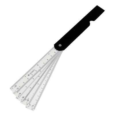 SCHMETTERLING klappbar Kunststoff Architekt / Lineal weiß + schwarz E9S91600