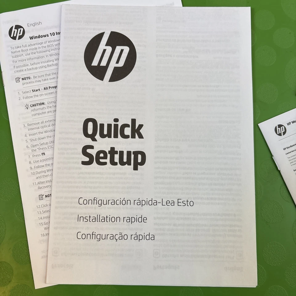 HP Windows 10 & 7 Driver Recovery DVDs, Windows 7 OS DVD, paperwork & quickstart - Image 4 of 4