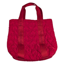 Victoria  s Secret Quilted Tote Bag Red Hearts Zip Top New Other