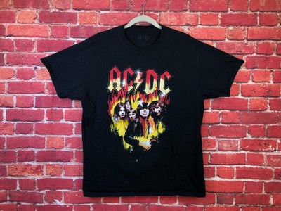 Rare Vintage ACDC Highway To Hell Tour Rock Band T-SHIRT SHIRT Size L Black Nice