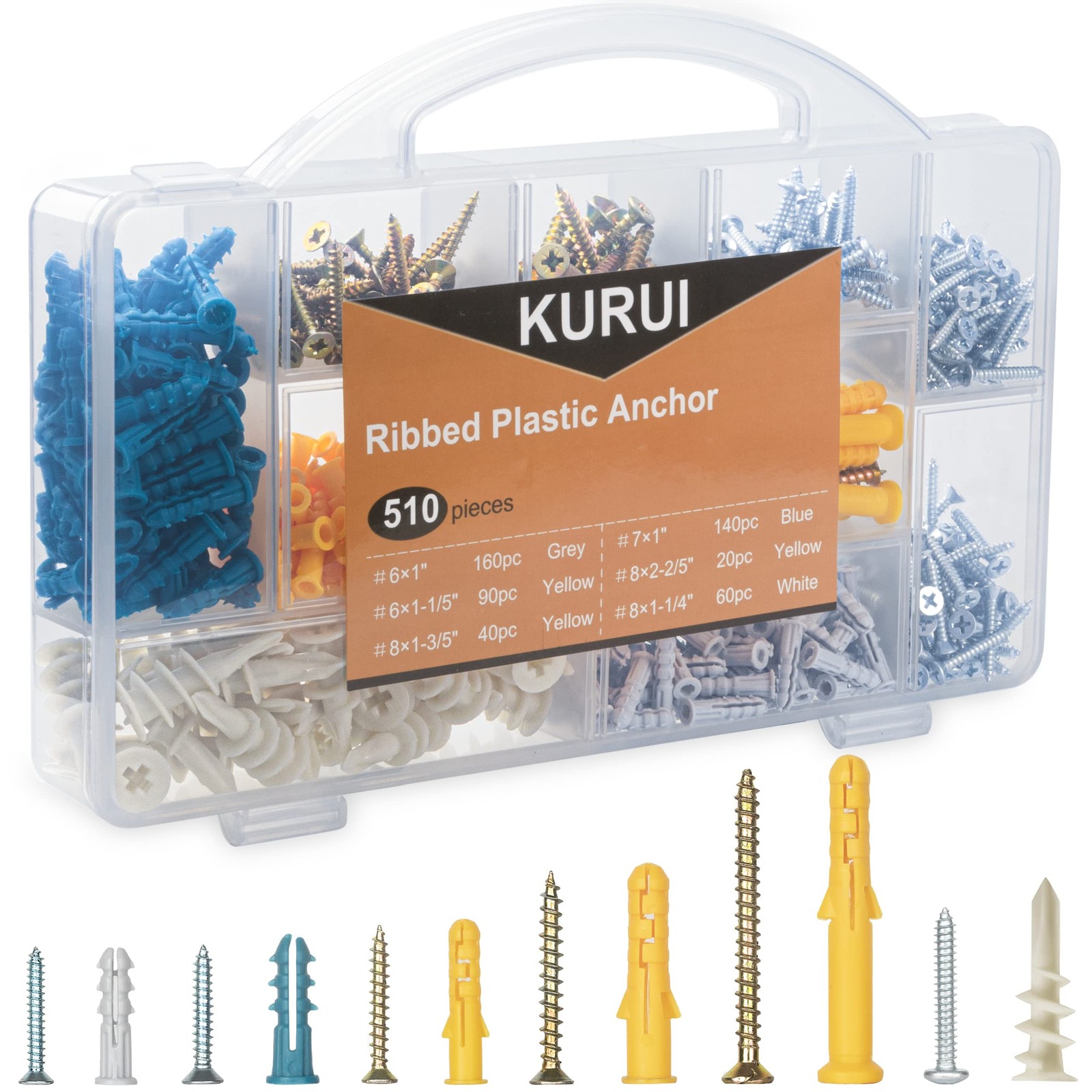 510Pcs Wall Hanging Kit with Anchors and Screws, Picture for Decor Art, Frame,