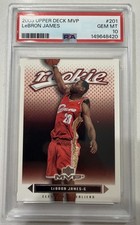 LeBron James 2003 Upper Deck MVP Rookie Card #201 PSA 10 GEM MT RC Cavs. rookie card picture