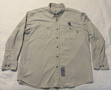 Tyndale FR Work Shirt Mens 2XRG Tan Black Grid FPL Flame Resistant CAT 2 USA