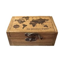 Wooden Keepsake Box with Hinged Lid