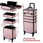 BYOOTIQUE Makeup Train Case w/ Cube Case Cosmetic Organizer Art Deco Bloom — photo 7