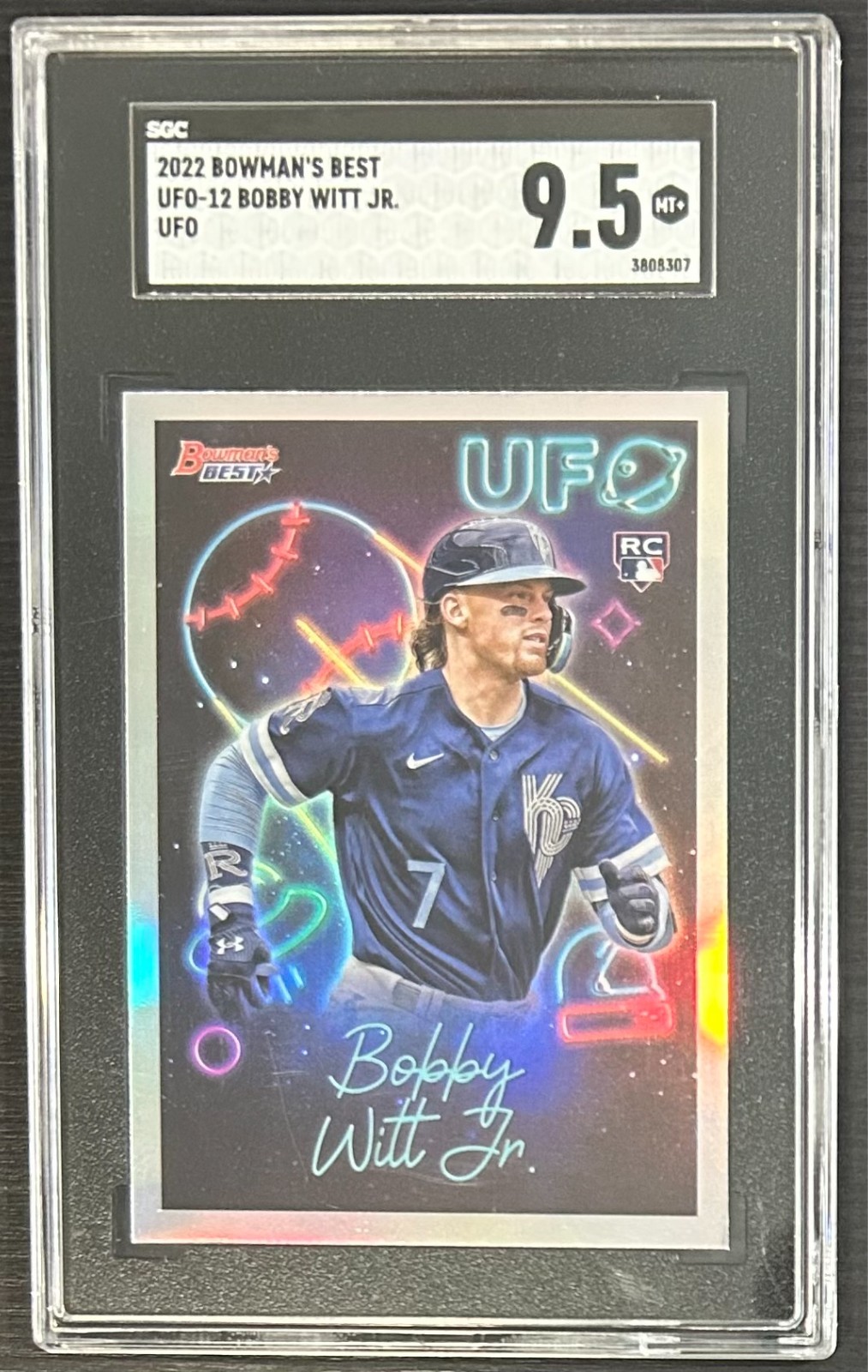 2022 Bowman’s Best UFO Bobby Witt Jr RC #UFO‑12 SGC 9.5 GEM MINT Royals