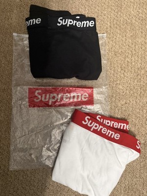 Supreme x Hanes Boxer Brief (1 Single Boxer Brief of Each) Black and White